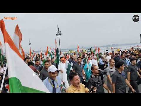 Today is the day to celebrate success of our great nation, however, we should also introspect about our duties & build on our successes.  We must also resolve to build the edifice of modern & prosperous J&K on the foundation of sacrifices of our soldiers of Army, CAPFs & Police: LG Manoj Sinha while speaking on Tiranga Rally in Srinagar.