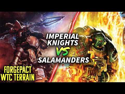 Imperial Knights vs Salamanders #warhammer40k #battlereport
