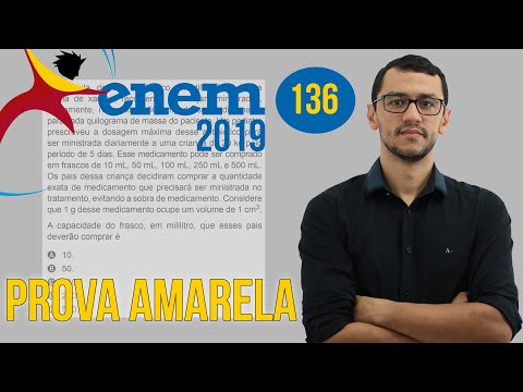 Questão 136 - Prova Amarela - ENEM 2019   Proporção