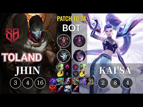 SB TolanD Jhin vs Kai'Sa Bot - KR Patch 10.24