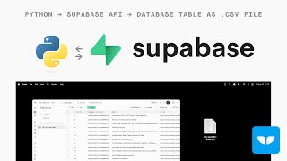 Get started with the Supabase API using Python (download database table as CSV)