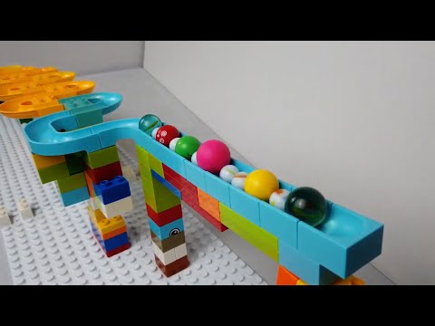 Marble Run Race ASMR - Marble snake slope and Falling into a dump truck