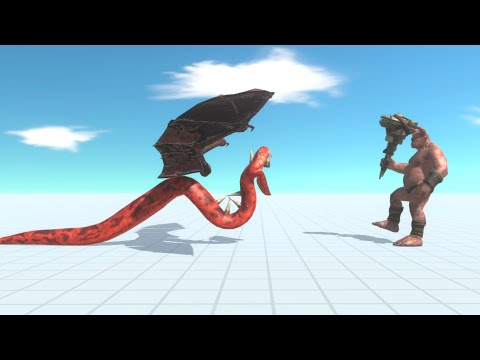 DRAGON SNAKE vs EVERY UNIT - Animal Revolt Battle Simulator