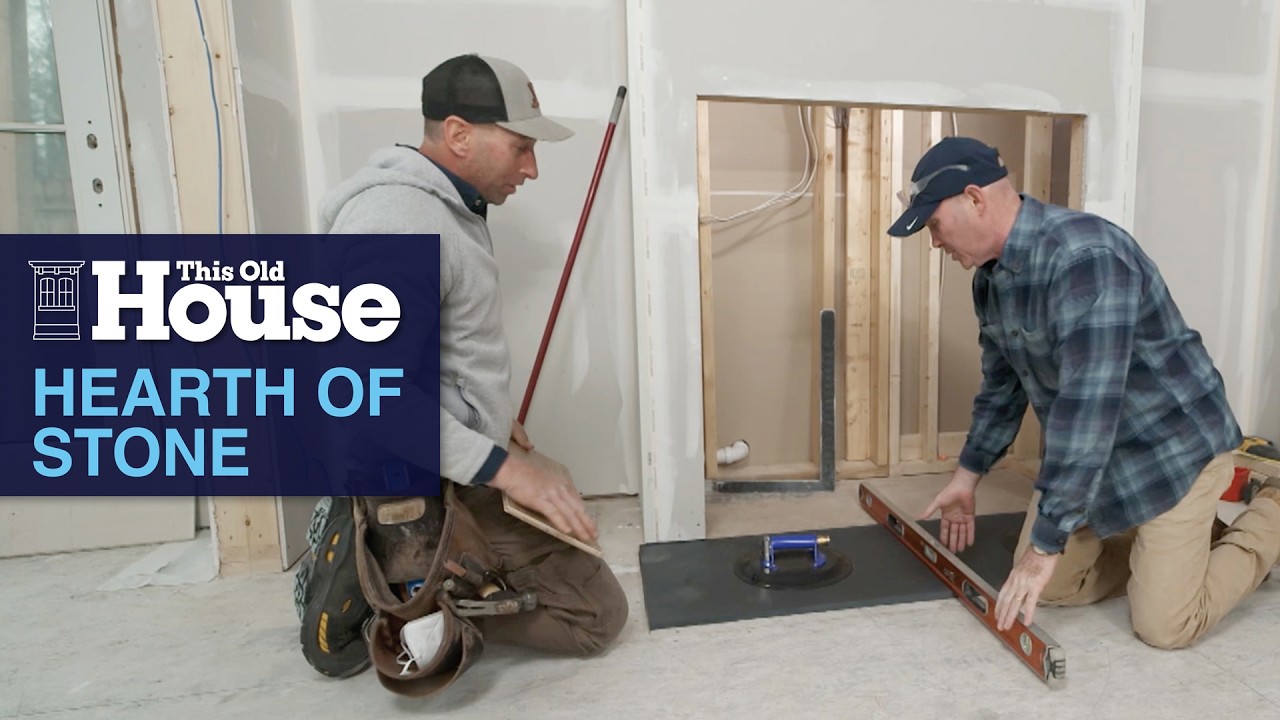 Installing a Slate Fireplace Hearth | This Old House