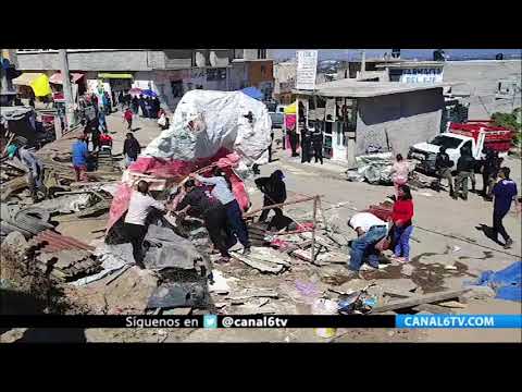 Video: Ayuntamiento de Chimalhuacan desaloja a comerciantes de Santa María