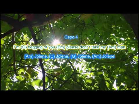 Jolene by Dolly Parton play along with scrolling guitar chords and lyrics