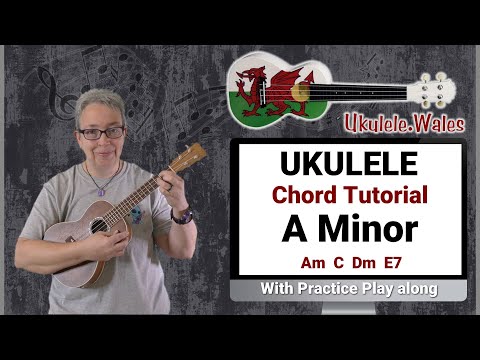Ukulele Chord Tutorial, Drill And Uke Practice Play Along For A Minor Chords