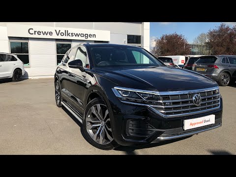 Approved Used Volkswagen Touareg R-Line Tech 3.0TDI V6 4Motion in Deep Black - DG68UUT