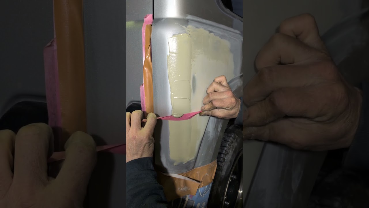 パテ塗り #鈑金塗装 #マスキングテープ #自動車整備士 #