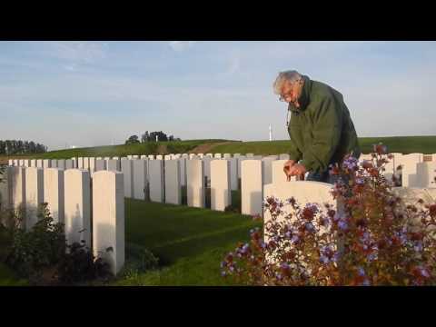 Somme Battle Field Retired Grandpa visits Cemetery War Graves