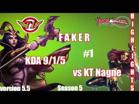 SKT T1 Faker - Leblanc vs Katarina - KT Nagne HIGHLIGHTS