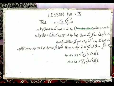 That in Arabic (Lecture for Class 2nd) by Ishaq Nadwi Sir
