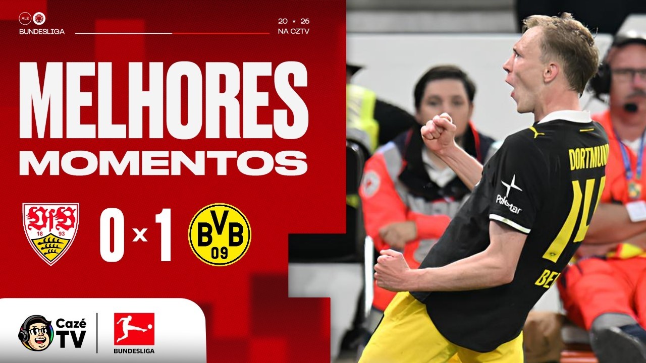 MELHORES MOMENTOS: VFB STUTTGART 0 x 1 BORUSSIA DORTMUND | BUNDESLIGA 26/27 | 4ª RODADA
