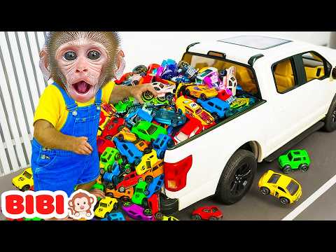 Mono BiBi Compra Coches de Juguete Coloridos y Cuida a un Patito Amarillo Adorable | MONO BIBI ESP
