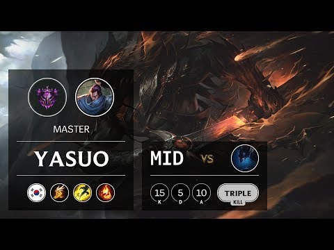 Yasuo Mid vs Nocturne - KR Master Patch 9.9
