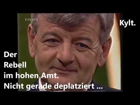 Joschka Fischer. Jetzt Aussenminister. Gönnerhaft überlegen bei Jauch.