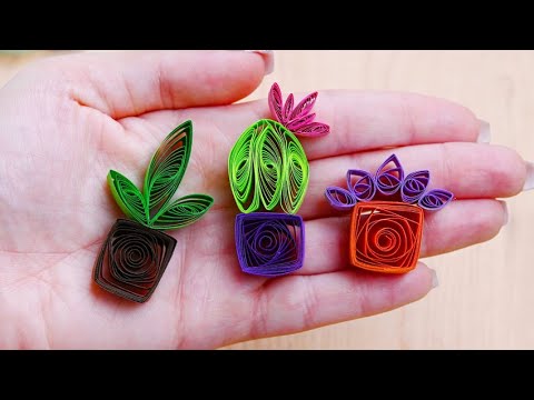 Paper Quilling Cactus - Easy Quilled Cactus Craft for Beginners