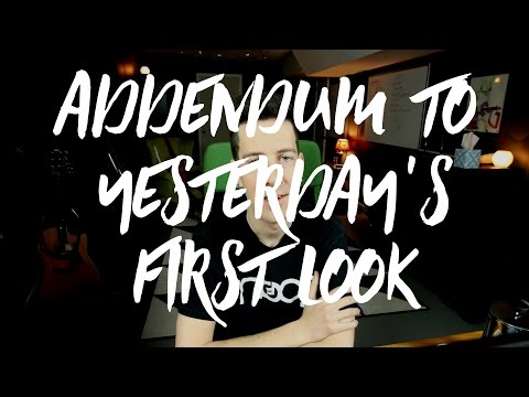 Addendum to Yesterday's FIRST LOOK