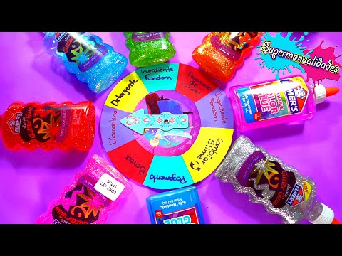 Ruleta de slime con mi hermano - Supermanualidades