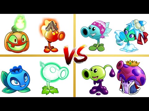 PvZ 2 Team Plants ELECTRIC & POISON & ICE & FIRE Vs Team Zombies - Which Team Plant Can Win