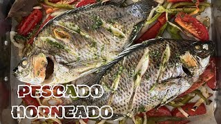 Como hacer PESCADO HORNEADO 🤔 en cuanto tiempo se hornea un 🐠 pescado