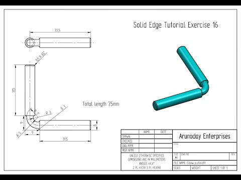 Solid Edge Tutorial Exercise 16