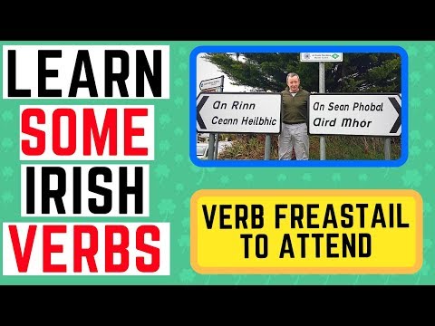 Irish Verbs Made Easy - Freastail - To Attend
