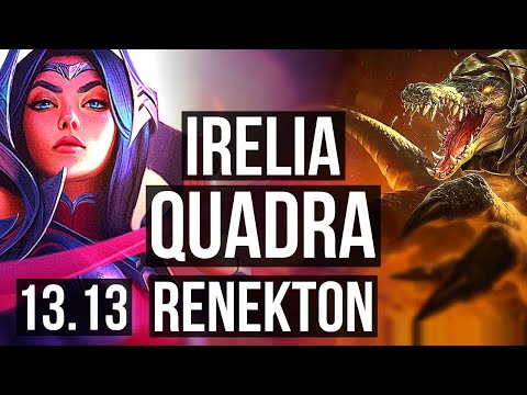 IRELIA vs RENEKTON (TOP) | Quadra, Legendary, 300+ games, 15/4/6 | EUW Master | 13.13