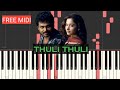 Thuli thuli song piano notes - yuvan -karthi - vikram piano