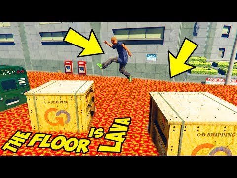 IL PAVIMENTO È LAVA SU GTA5!! - The Floor Is Lava Challenge