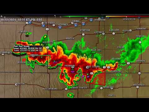 Radar Severe Thunderstorm and Tornado Warnings 8/22/2021#2