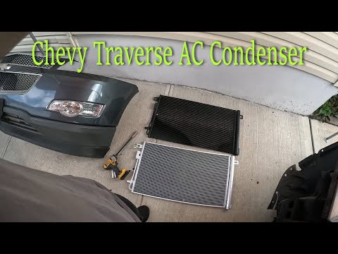 How to change a Chevy Traverse Head lights and A/C Condenser