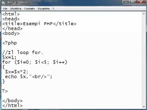 PHP pratico e facile, il ciclo for e while per ripetere istruzioni
