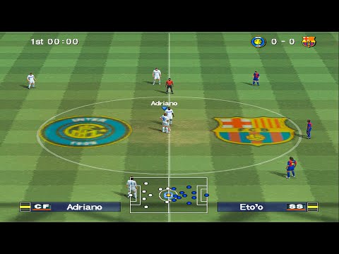 PES 6 - Inter Milan vs Barcelona | PS2