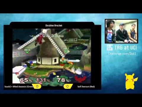 ZS2 - Scrub $ + Mind Assassin (Green) vs Self Destruct (Red) - SSBM Doubles