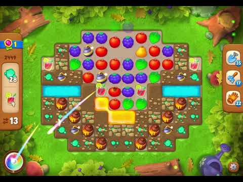 GardenScapes Level 2449 no boosters (15 moves)