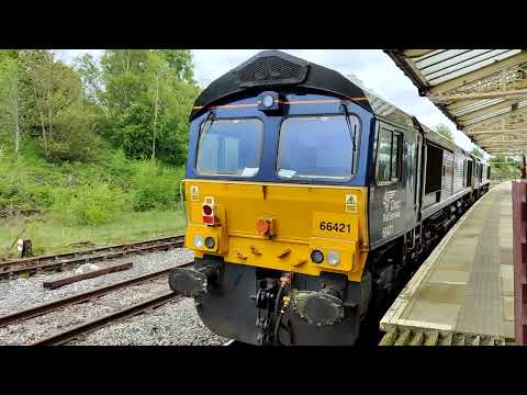 Direct Rail Services Locos Positioning Move DRS 66431+66421 0K05 Hellifield 13052022