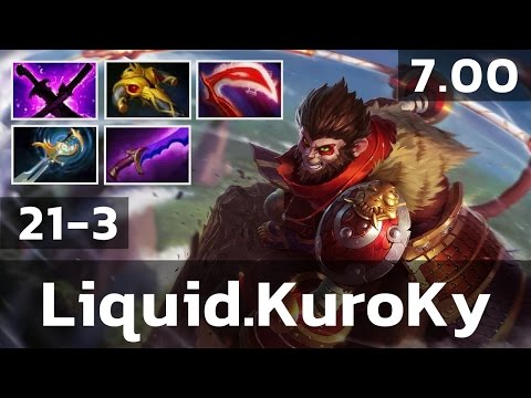 Liquid KuroKy • Monkey King • 21-3 — Patch 7.00 Pro MMR