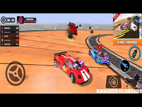 Impossible Car Tracks 3D Update - Demolition Mode: Red Car Driving Battle Simulator Android Gameplay