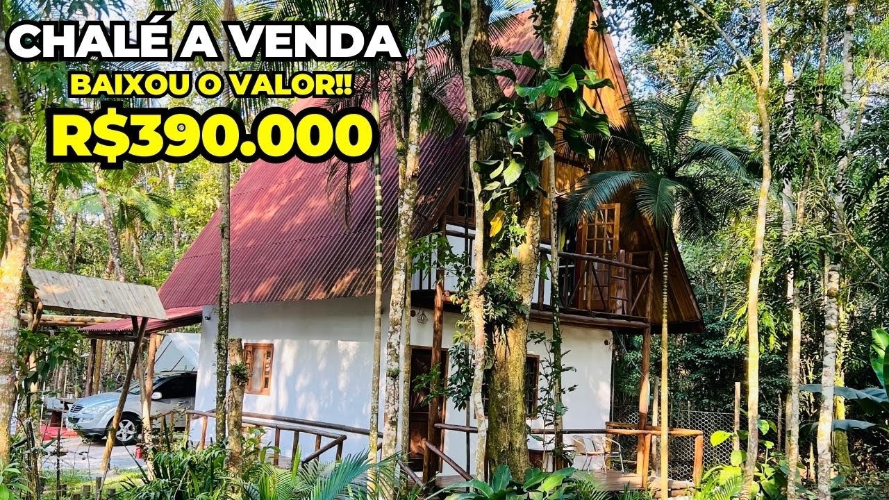 "PORTEIRA FECHADA: CHALÉ COM ÁREA DE 1.000M² + RIACHO NA FRENTE E MUITO VERDE POR: R$390.000