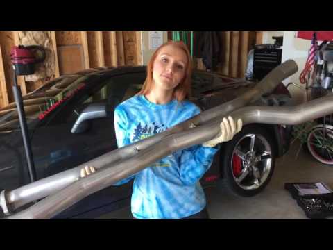 C7 Stingray Borla Off-road X-Pipe Installation