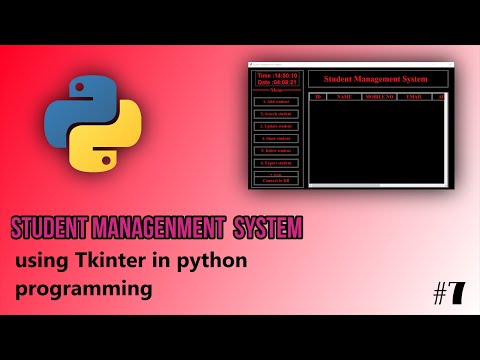 Student Management System Using Python Gui Part 7pythonstudentmanagenmentprogramming