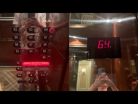 INSANITY @ ITS FINEST: 1600 FPM Otis Traction HighRise Elevators @ Trump International, Las Vegas,NV