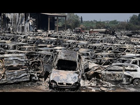 Video Thumbnail: Greece battles multiple wildfires as strong winds spread flames