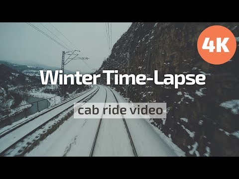 4K Cab Ride Bulgaria 🛤️ Winter time-lapse ⛄ (Lakatnik - Iliyantsi) BDZ 44 144 GoPro