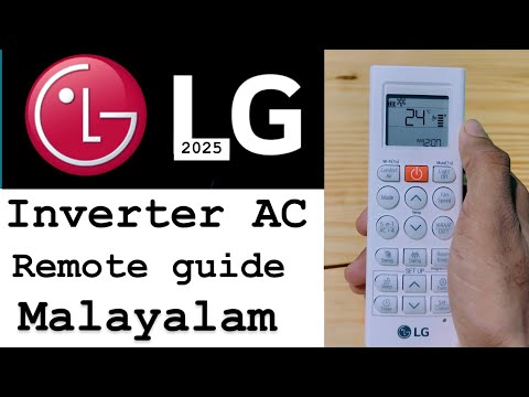 LG dual inverter AC remote function Malayalam