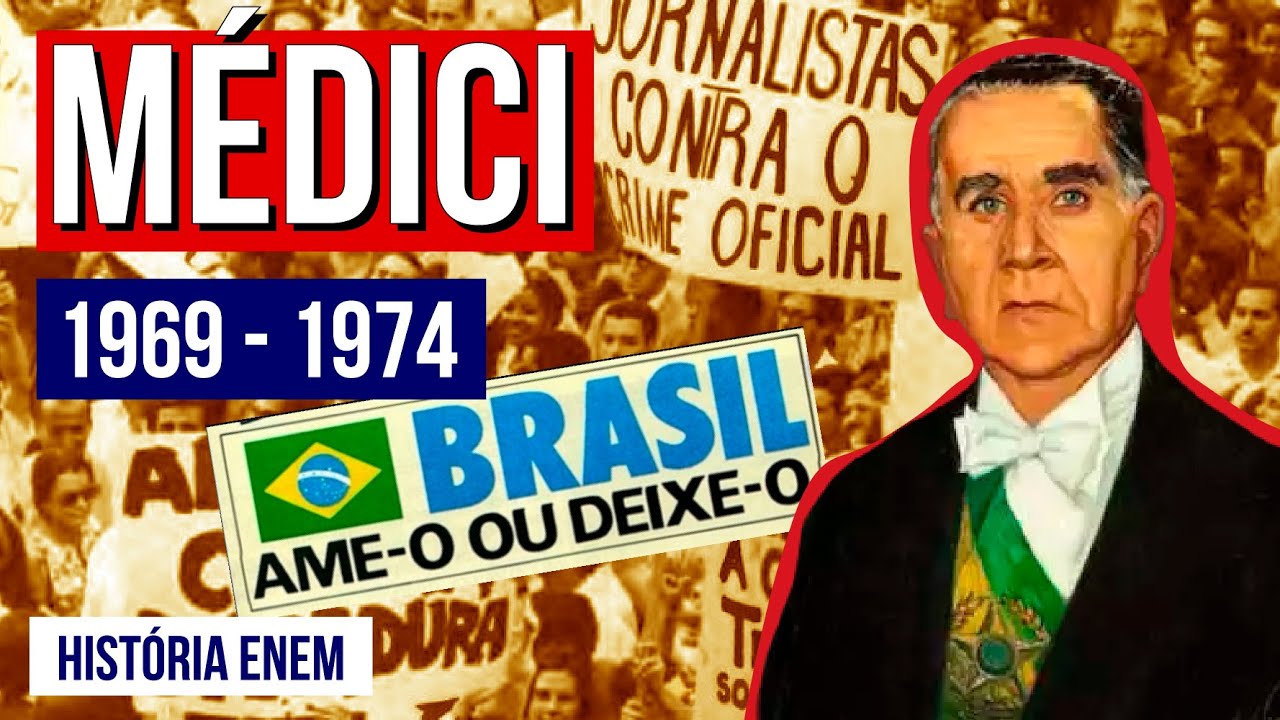 GOVERNO MÉDICI: Ditadura, luta armada, censura, e milagre econômico | RESUMO DE HISTÓRIA ENEM