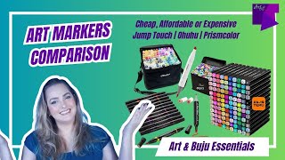 ART MARKER COMPARISON: Jump Touch from Temu compared to Ohuhu & Prismacolor Alcohol Markers