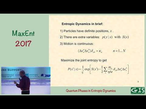 MaxEnt 2017 - Ariel Caticha - The Phase of the Wave Function in Entropic Dynamics