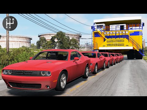Giant Belaz vs Cars – BeamNG.Drive